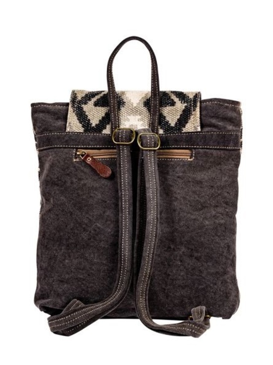 Myra Bag Cream Black Gray Aztec Wool Blend Western Boho Backpack NWT main image 12